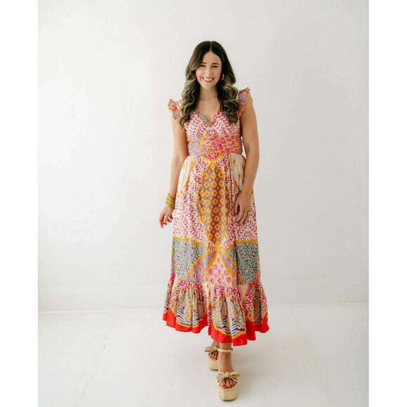 LOVE THE LABEL GABRIELLA MAXI DRESS  MAXINE PRINT F small - Picture 2 of 10